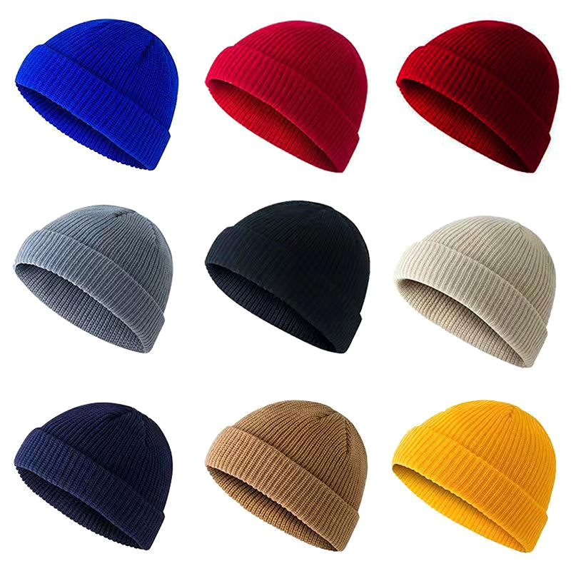 Beanie Cuffed Knit - Winter Warm Unisex Wollen Mutsen Caps