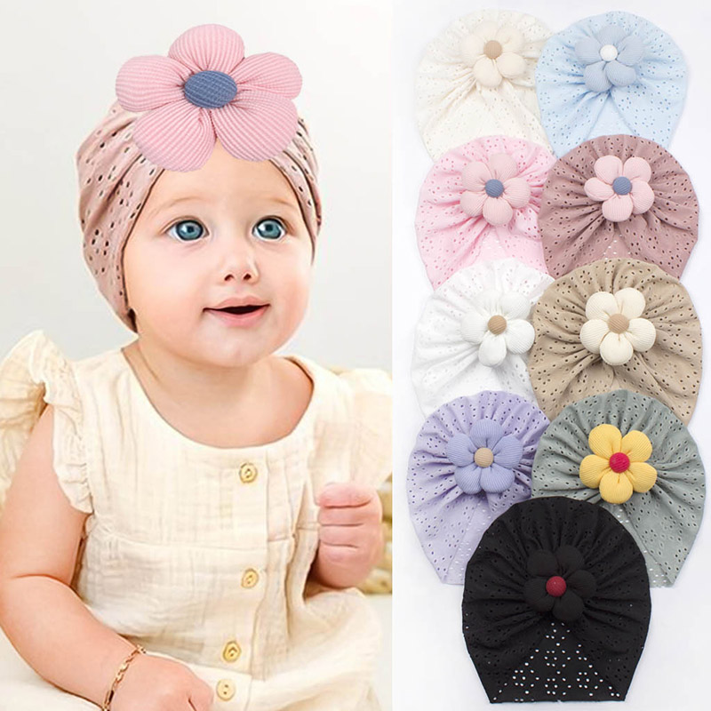 Dad Hat Cotton - 3D Bloem Baby Tulband Cap Zomer