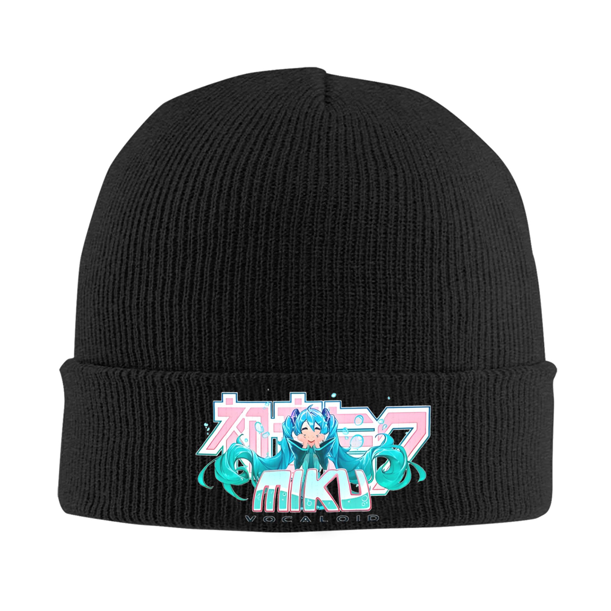 Beanie Cuffed Knit - Hatsune Miku ribgebreide muts met manchetten