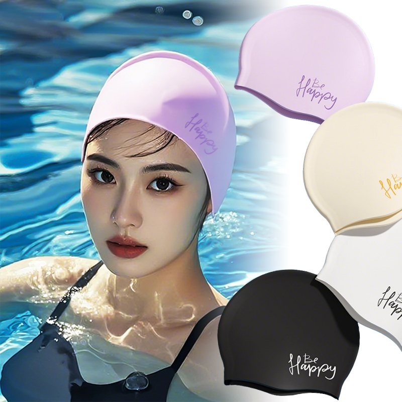 Swim Hat Silicone - Siliconen badmuts voor dames, extra groot,