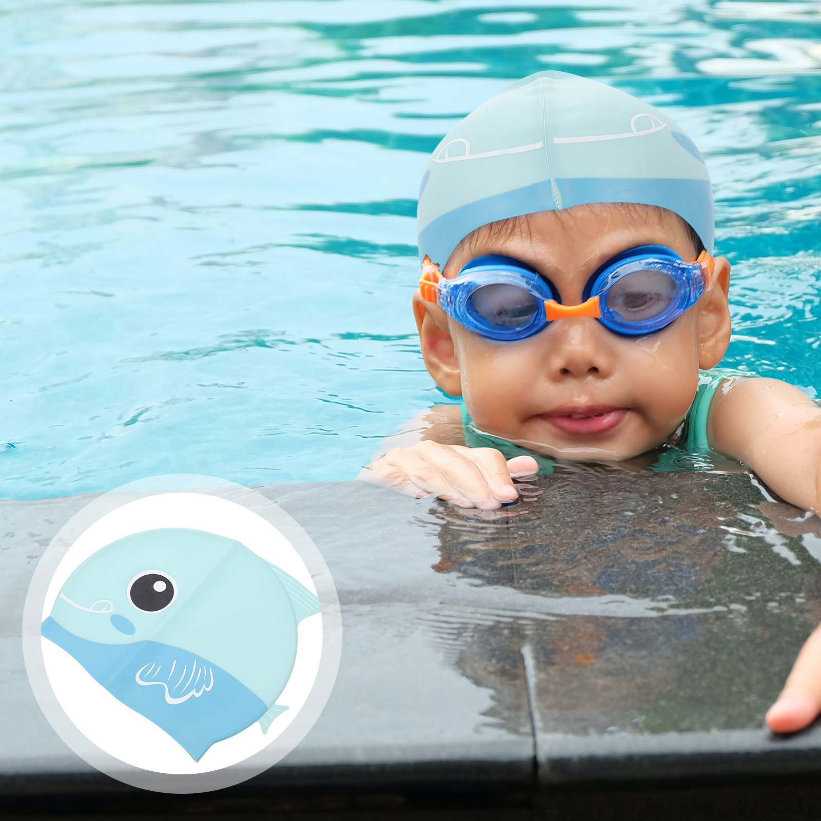 Swim Hat Silicone - Siliconen badmuts Cartoon kinderhoed Verlengde rand