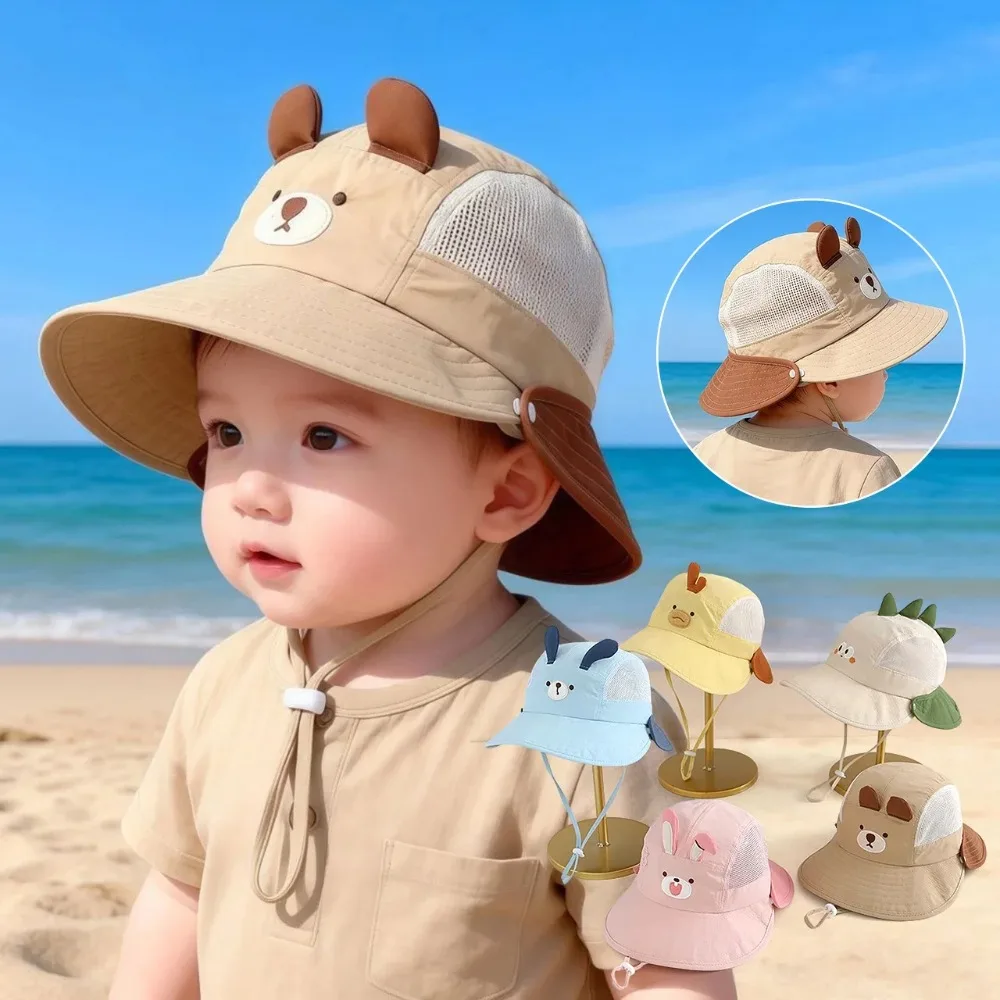 Bucket Hat Cotton - Leuke Cartoon Baby Vissershoed Zomer Mesh