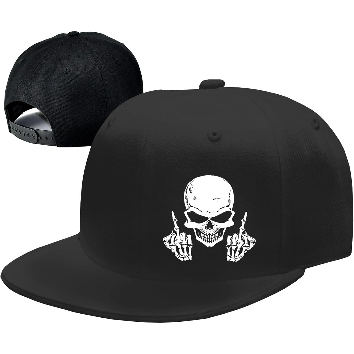 Snapback Hat Flat - Schedel Middelvinger Snapback Hoeden voor Mannen