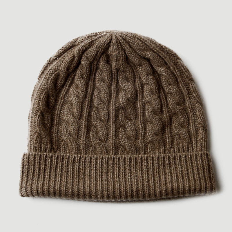 100% Zuivere Kasjmier gebreide - Beanie Cuffed Knit recensie en prijs
