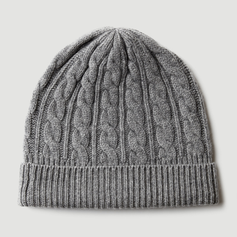 100% Zuivere Kasjmier gebreide - Beanie Cuffed Knit recensie en prijs