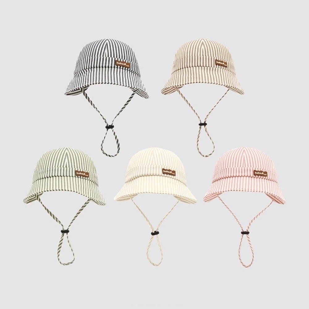 Nieuwe gestreepte baby bucket  - Sun Hat Wide Brim recensie en prijs