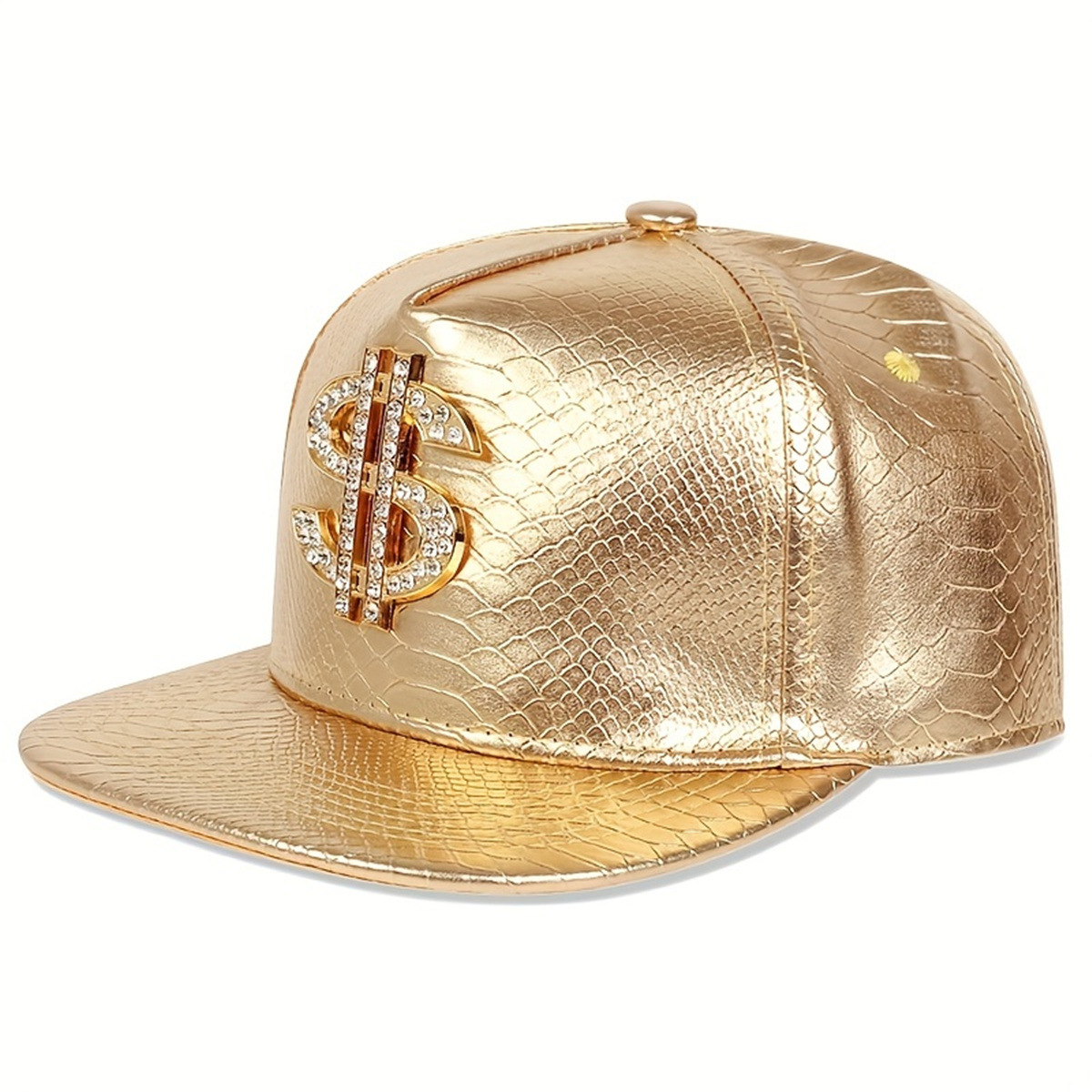 Lederen metallic dollar teken  - Snapback Hat Flat recensie en prijs