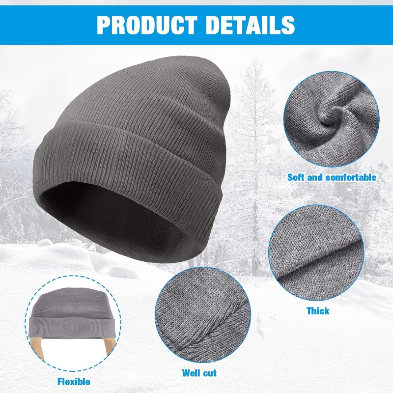 1pc Winter Warme Dikke Muts vo - Beanie Cuffed Knit recensie en prijs