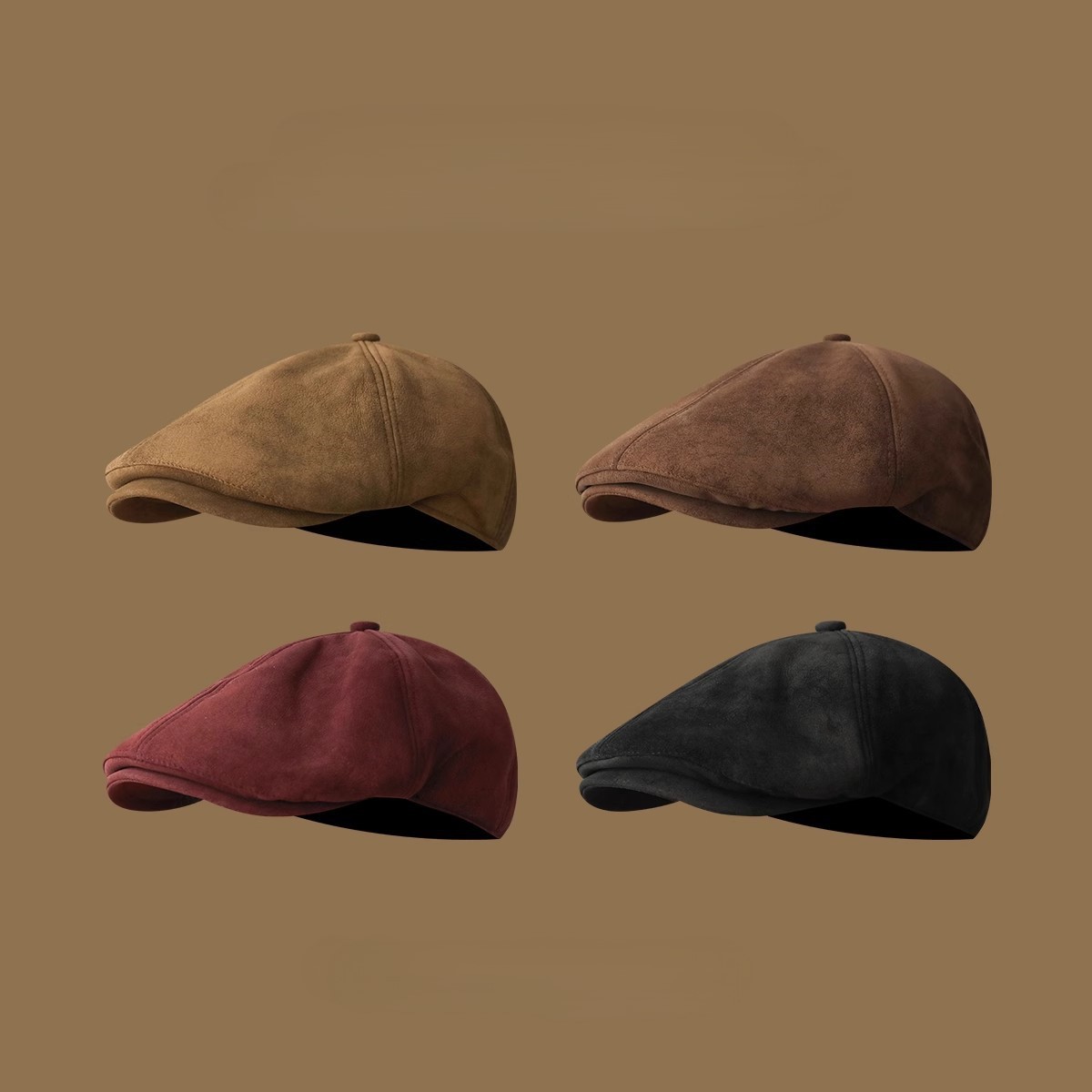 Vintage suède krantenjongenspe - Newsboy Cap Ivy recensie en prijs