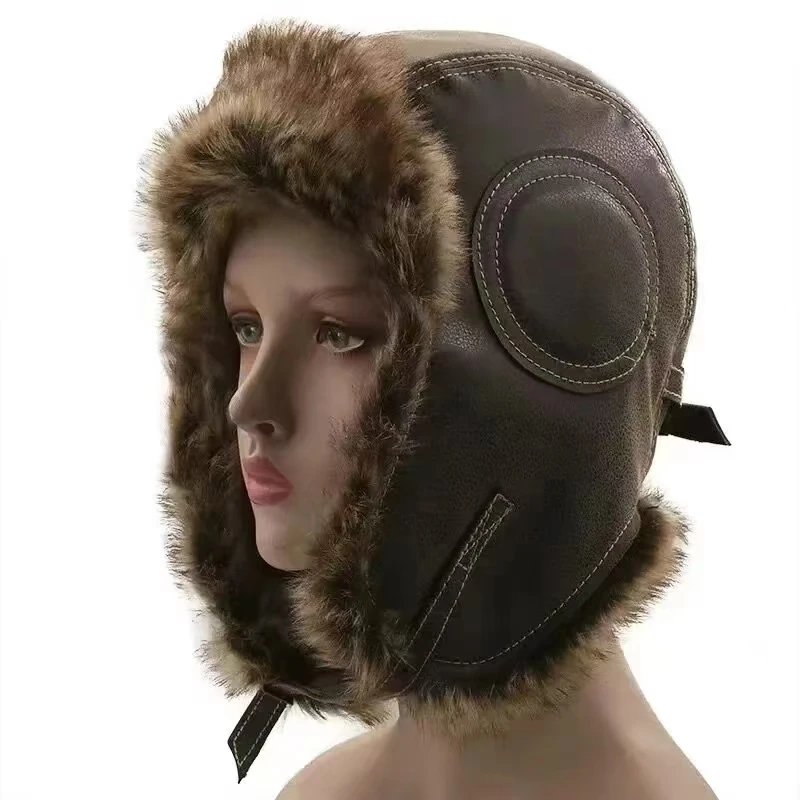 Lederen Sneeuwpenpet Met Oorkl - Trapper Hat Ear Flap recensie en prijs