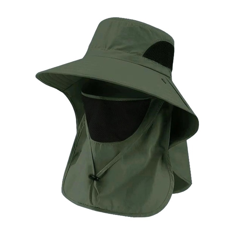 Polyester zonvishoed met nekbe - Sun Hat Wide Brim recensie en prijs