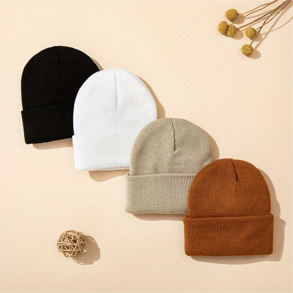 4 stuks babymutsje gebreide mu - Beanie Cuffed Knit recensie en prijs
